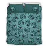 Lady Bug Swirl Bedding Set - Teal