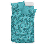 Turtle Swirl Bedding Set - Blue