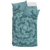 Turtle Swirl Bedding Set - Teal