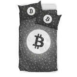 Bitcoin Circuit Board Bedding Set - Gray