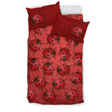 Lady Bug Swirl Bedding Set - Red