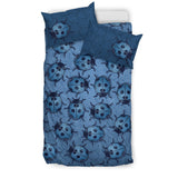 Lady Bug Swirl Bedding Set - Blue