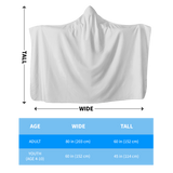 Bitcoin Circuit Board Hooded Blanket - Blue