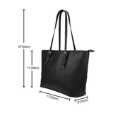 Lady Bug Swirl Large Leather Tote Bag - Teal