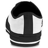 Skull Pile Low Top Shoes - Black & White w/Black Trim