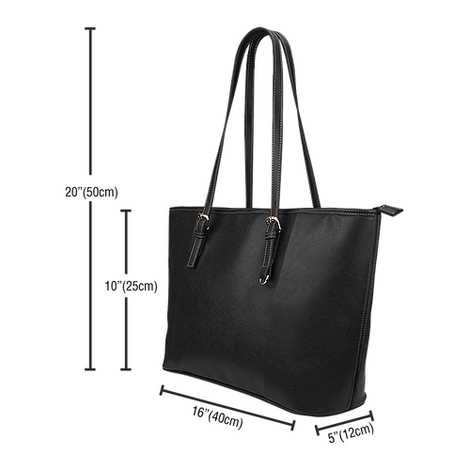 Lady Bug Swirl Small Leather Tote Bag - Gray