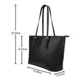 Lady Bug Swirl Small Leather Tote Bag - Gray