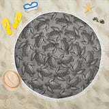 Turtle Swirl Beach Blanket - Gray