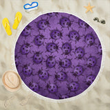 Lady Bug Swirl Beach Blanket - Purple