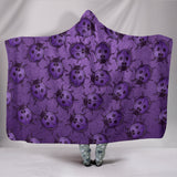Lady Bug Swirl Hooded Blanket - Purple