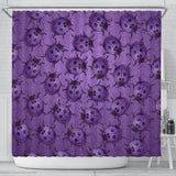 Lady Bug Swirl Shower Curtain - Purple