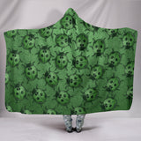 Lady Bug Swirl Hooded Blanket - Green