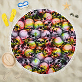 Skull Pile Beach Blanket - Tie Dye