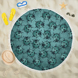 Lady Bug Swirl Beach Blanket - Teal