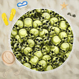 Skull Pile Beach Blanket - Gold