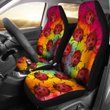 Lady Bug Swirl Car Seat Covers - Tie Dye