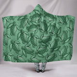 Turtle Swirl Hooded Blanket - Green