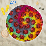 lady Bug Swirl Beach Blanket - Tie Dye
