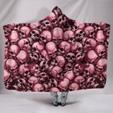Skull Pile Hooded Blanket - Red