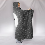 Bitcoin Circuit Board Hooded Blanket - Gray