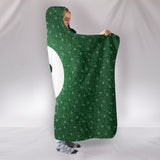 Bitcoin Circuit Board Hooded Blanket - Green