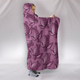 Turtle Swirl Hooded Blanket - Mauve