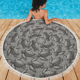 Turtle Swirl Beach Blanket - Gray