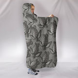 Turtle Swirl Hooded Blanket - Gray