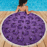 Lady Bug Swirl Beach Blanket - Purple