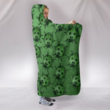 Lady Bug Swirl Hooded Blanket - Green