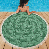 Turtle Swirl Beach Blanket - Green