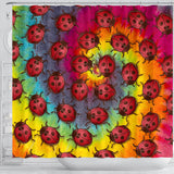 Lady Bug Swirl Shower Curtain - Tie Dye