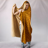 Bitcoin Circuit Board Hooded Blanket - Orange