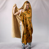 Lady Bug Swirl Hooded Blanket - Orange