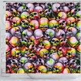 Skull Pile Shower Curtain - Tie Dye