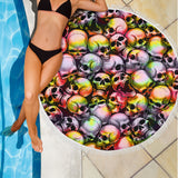 Skull Pile Beach Blanket - Tie Dye