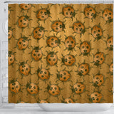 Lady Bug Swirl Shower Curtain - Orange