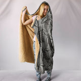 Turtle Swirl Hooded Blanket - Gray