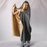 Bitcoin Circuit Board Hooded Blanket - Gray