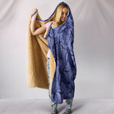 Turtle Swirl Hooded Blanket - Purple