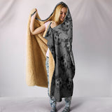 Lady Bug Swirl Hooded Blanket - Gray