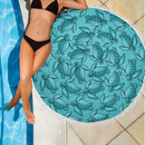 Turtle Swirl Beach Blanket - Blue