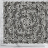 Turtle Swirl Shower Curtain - Gray