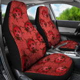 Lady Bug Swirl Car Seat Covers - Red
