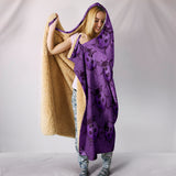 Lady Bug Swirl Hooded Blanket - Purple