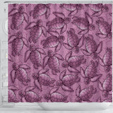 Turtle Swirl Shower Curtain - Mauve
