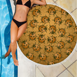 Lady Bug Swirl Beach Blanket - Orange