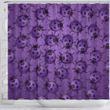 Lady Bug Swirl Shower Curtain - Purple