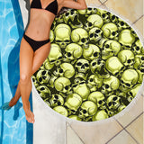 Skull Pile Beach Blanket - Gold
