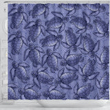 Turtle Swirl Shower Curtain - Purple